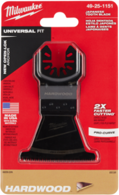 OPEN-LOK™ 2-1/2 Inch HCS Japanese Tooth PRO-CURVE™ Oscillating Blade, 1-5/8 Inch Max Plunge Depth