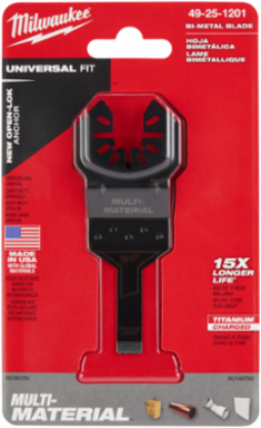 OPEN-LOK™ 3/8 Inch Titanium Charged Bi-Metal Oscillating Blade, 2.67 Inch Length