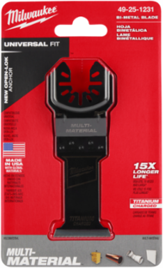 OPEN-LOK™ 1-3/8 Inch Titanium Charged™ Bi-Metal Multi-Tool Blade, 26 Tooth