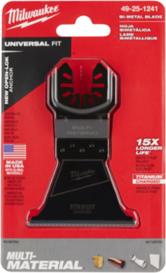 OPEN-LOK™ 2-1/2 Inch Titanium Charged™ Bi-Metal Oscillating Blade, 1-5/8 Inch Max Plunge Depth