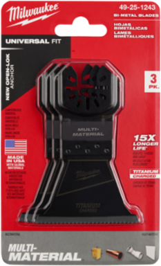 OPEN-LOK™ 2-1/2 Inch Titanium Charged™ Bi-Metal Oscillating Blades (3 PK)