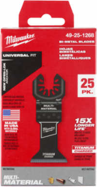 OPEN-LOK™ 1-3/4" Titanium Charged™ Bi-Metal Oscillating Blades (25 Pack)