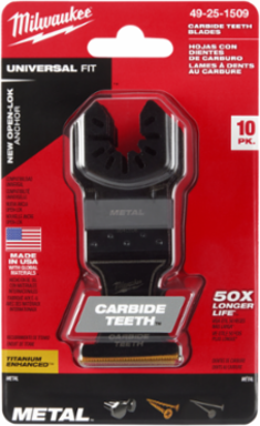 OPEN-LOK™ 1-3/8 Inch Carbide Teeth Oscillating Multi-Tool Blades, 10 Pack