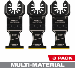 OPEN-LOK™ 1-3/8 Inch Carbide Teeth Multi-Material Oscillating Blades 3 Pack