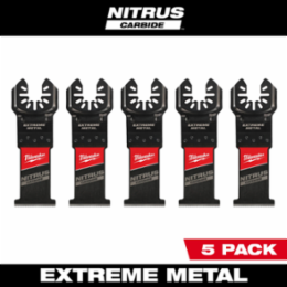 NITRUS Carbide Extreme Metal Multi-Tool Blades Set (5 PK) 1-3/8 Inch Width, 2 Inch Depth