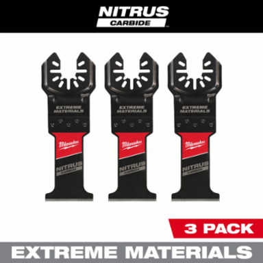 NITRUS Carbide Oscillating Multi-Tool Blades Set of 3, 1-3/8 Inch Width