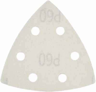 3-1/2 Inch Triangle Sandpaper 60 Grit, Silicon Carbide, 6 Pack