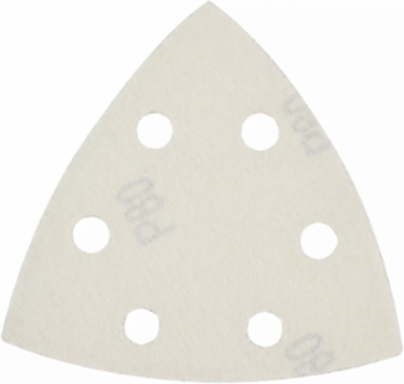 3-1/2 Inch Triangle Sandpaper, 80 Grit, Hook & Loop, 6 Pack
