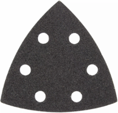 3-1/2 Inch Triangle Sandpaper, 80 Grit, Hook & Loop, 6 Pack