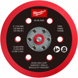 6" Hook and Loop Sander Backing Pad - Firm