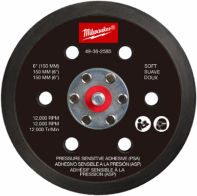 6" Pressure Sensitive Adhesive Sander Backing Pad – Soft