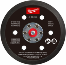 6" Pressure Sensitive Adhesive Sander Backing Pad – Soft