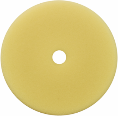 7 Inch Yellow Foam Polishing Pad, 1.125 Inch Thickness, Hook and Loop Attachment