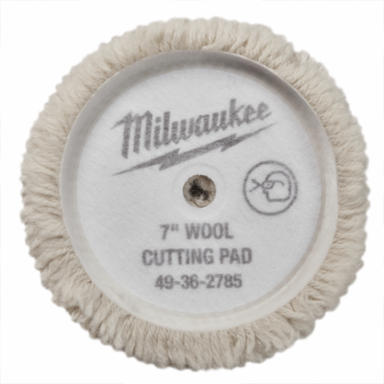 7 Inch Wool Cutting Pad, 1-1/2 Inch Pile Depth, Center Mount Attachment