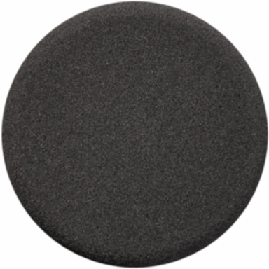 3 Inch Black Foam Polishing Pad, 1-1/2 Inch Pile Depth, Hook and Loop Attachment
