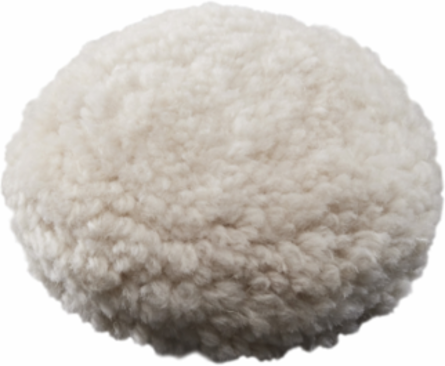 3 Inch Wool Cutting Pad, 1-1/2 Inch Pile Depth, 5/8 Inch Arbor Hole