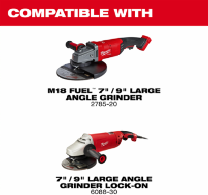 7 Inch/9 Inch Large Angle Grinder Dust Shroud, 1.25 Inch Hose Inlet, 4.5 Pounds