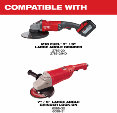 7 Inch/9 Inch Large Angle Grinder Dust Shroud, 1.25 Inch Hose Inlet, 4.5 Pounds