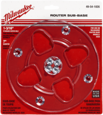 7 Inch Diameter Sub-Base with 1-3/16 Inch Center Hole - Clear Polycarbonate