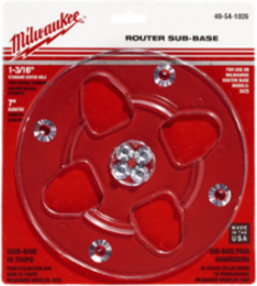 7 Inch Diameter Sub-Base with 1-3/16 Inch Center Hole - Clear Polycarbonate