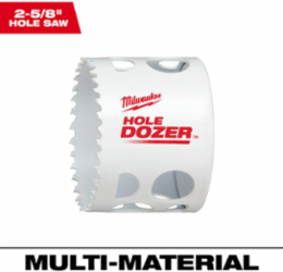 2-5/8 Inch HOLE DOZER™ Bi-Metal Hole Saw, 1-5/8 Inch Cutting Depth, 6 TPI