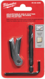 Adjustable Hole Cutter Replacement Blade Set with Pilot Bit and Steel Construction