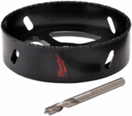 4-3/8" Recessed Light Carbide Grit Hole Saw with Pilot Bit