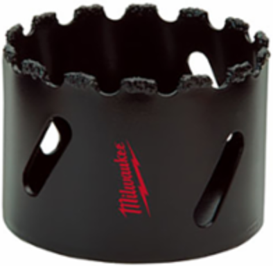 7/8 Inch Carbide Grit Hole Saw, 2.5 Inch Length, Tungsten Carbide Edge