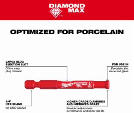 Diamond Max™ 3-Piece Hole Saw Set, 3/16", 1/4", 5/16" Bit Sizes