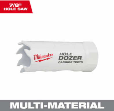 7/8 Inch HOLE DOZER™ Carbide Teeth Hole Saw, 1-5/8 Inch Cutting Depth
