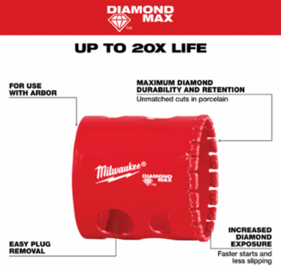 1-3/4" DIAMOND MAX™ Hole Saw