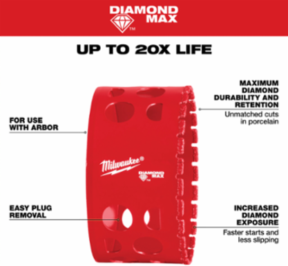 3-1/4" DIAMOND MAX™ Hole Saw