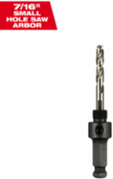 Small Thread Arbor 7/16 Inch Shank for Hole Saws up to 1-3/16 Inch