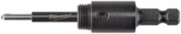 Arbor with Retractable Starter Bit - 0.375 Inch, 5.7 Inch Length, Hardened Steel