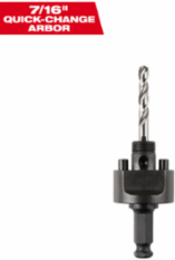 Large Thread Quick Change Arbor 7/16 Inch Shank, 8 Inch Length, Hardened Steel