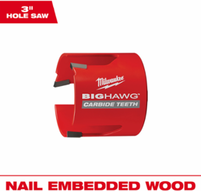 3 Inch BIG HAWG™ Hole Saw with Carbide Teeth, Multipurpose Design