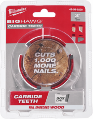 3 Inch BIG HAWG™ Hole Saw with Carbide Teeth, Multipurpose Design