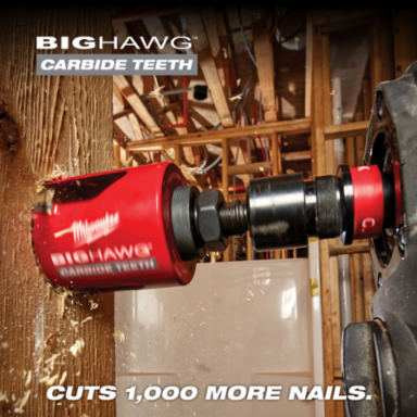 BIG HAWG™ 9-Pc Carbide Tipped Hole Saw Kit with 2-1/8" to 4-5/8" Sizes