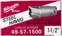1-1/2 Inch Threaded Steel Hawg Cutter, Carbide Teeth, 3.25 Inch Length
