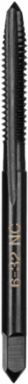 6-32 NC Straight Flute Plug Tap, 2 Inch Length, High Carbon Steel, Black Oxide