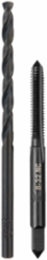 8-32 NC Plug Tap & Drill Bit Set, 5.75 Inch Length, High Carbon Steel, Black Oxide Coating