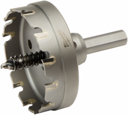 2-1/2 Inch One-Piece Carbide Cutter, 3/8 Inch Minimum Chuck Size, 0.1875 Inch Drilling Depth
