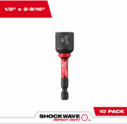 SHOCKWAVE Impact Duty 1/2 Inch x 2-9/16 Inch Magnetic Nut Driver (10 PK)