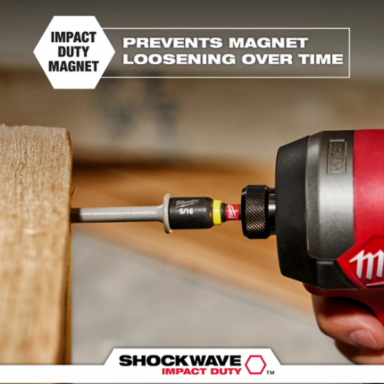 SHOCKWAVE Impact Duty Magnetic Nut Driver, 1/4 Inch x 1-7/8 Inch, Heat Treated Steel