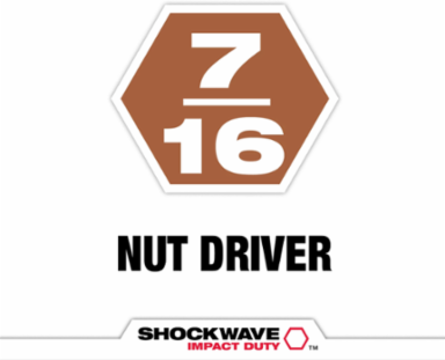 SHOCKWAVE Magnetic Nut Driver 7/16 Inch x 1.5 Inch, 3 Pieces