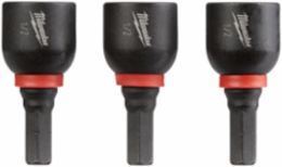 SHOCKWAVE Impact Duty Magnetic Nut Driver 1/2 Inch x 1.5 Inch, 3 Pack