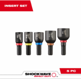 SHOCKWAVE 5 Piece Impact Duty 1 Inch Magnetic Nut Driver Set