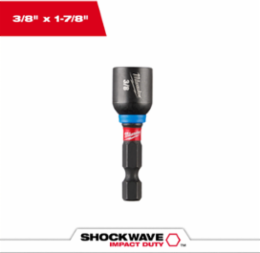 SHOCKWAVE Magnetic Nut Driver 3/8 Inch x 1-7/8 Inch, Alloy Steel