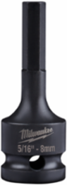 SHOCKWAVE Lineman's 1/2 Inch Drive 5/16 Inch - 8mm Hex Bit Socket, Impact Rated