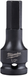 SHOCKWAVE Impact Duty 1/2 Inch Drive Hex Bit Socket, 1-3/4 Inch Fastening Depth